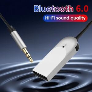 블루투스 6.0 오디오 수신기 동글 USB 3.5mm 잭 자동차 Aux 핸즈프리 키트 BT 전송,Bluetooth Audio Recei