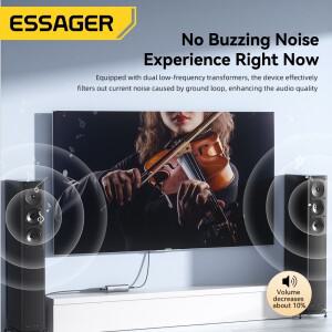 Essager 3.5mm Aux 오디오 잡음 필터 간섭 방지 접지 루프 Lsolator는 자동차 시스템 홈 스테레오를 제거