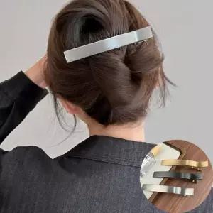 리본 일자 헤어 팔찌 머리 끈 세줄 메탈 방울 진주 집게 구슬 WL 대형