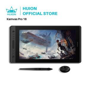 Huion 그래픽 모니터 Kamvas Pro 16 드로잉 태블릿 화면 15.6 인치 디지털 배터리가 필요없는 스타일러스