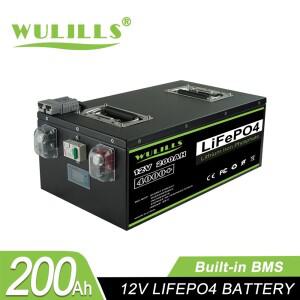 12V 200Ah 24v 48v LiFePO4 배터리 내장-BMS 가정용 에너지 저장 태양 완벽 세금 없음