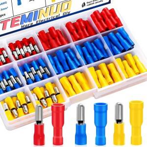 160/80/60pcs 총알 버트 커넥터 자동차 보트 산업용 완전 절연 PVC  스플 라이스 전기 압착 단자