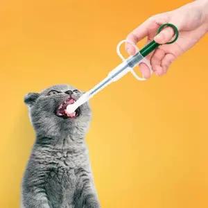 경구 급여기 반려동물 강아지 고양이 영양제 투약 급식기 실리콘 주사기 타입