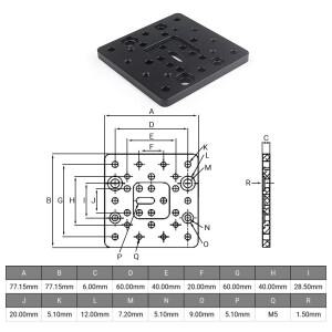 OpenBuilds 알루미늄 합금 C 빔 갠트리 플레이트, CNC 기계 부품 액세서리, 3D 프린터