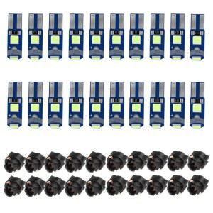 BlyilyB 20개입 아이스 블루 색상 T5 37 74 LED 전구 트위스트 락 소켓 PC74 PC37 대시보드 계기판 게이지 클러스터 라이트