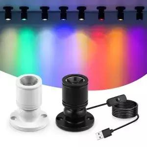 미니 USB 1W LED 스포트 라이트 회전식 천장 조명 쥬얼리 쇼케이스 카운터 옷장 캐비닛 선반 침실 장식