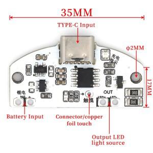 C타입 테이블 램프 회로 기판, USB 충전, 3 기어 무단 디밍 LED 터치, 소형 야간 제어 모듈