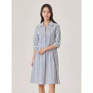 조이너스 스판 린넨 스트라이프 7부 원피스JACU4-WOP120 1401465