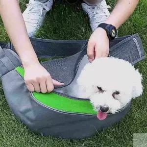 강아지이동가방 반려견슬링백 닥스훈트가방 메쉬 슬링 크로스백