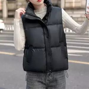 [하프클럽/골피아]윈터 시크 레더 숏패딩 베스트