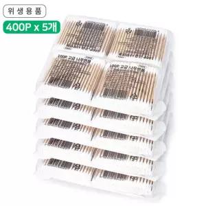 고급나무면봉 2000P 100Px20개 위생면봉 멸균 아기 유아 고급면봉 4p중포장