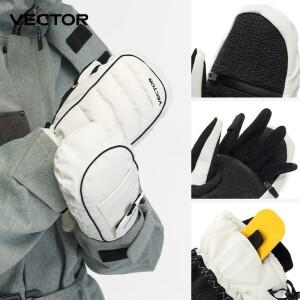VECTOR 하프 탈착식 이너 다섯 손가락 바일 보호 스키 장갑 셰리 코튼 팜 케블라