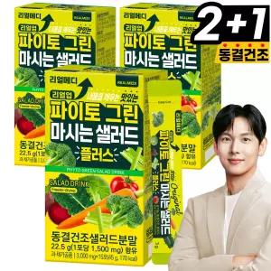 리얼메디 (총3박스) 리얼업 내몸을 깨우는 맛있는 파이토 그린 마시는 샐러드 플러스 동결건조 샐러드 분말 야채 채소 가루 스틱