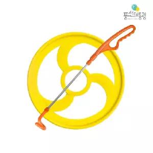 풍선대통령 굴렁쇠 37cm 노랑색 야유회 단체놀이 회사 워크샵 학교 체육 게임 도구