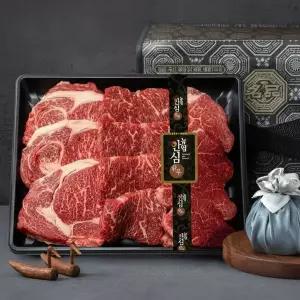 [농협안심한우][바로배송][진솔]농협안심한우 1등급 구이세트 3호 1kg(등심500g+채끝300g+안심200g)