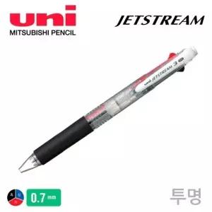 미쯔비시 제트스트림 3색 볼펜 0.7mm (투명)