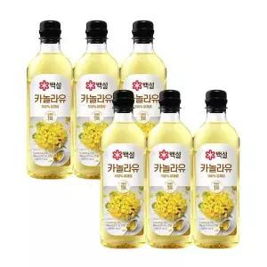 [CJ제일제당][CJ]백설 카놀라유 900ml x6개[34977504]