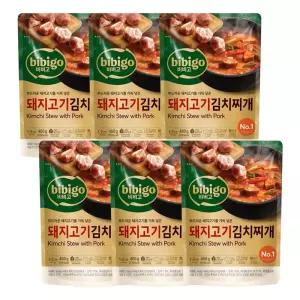 CJ 비비고 돼지고기김치찌개 460g x6개