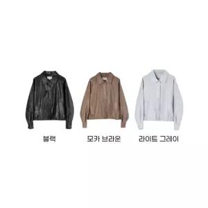 코어 어센틱 FAUX 레더 블루종