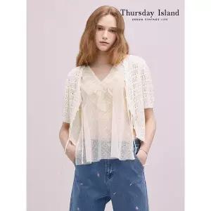 [써스데이아일랜드][Thursday Island] 크로쉐 스트링 가디건(T244MCD237W)