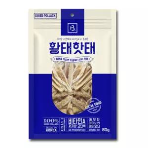 브리더랩 황태핫태80g 강아지 반려견 애견 간식 껌 기호성 덴탈 져키 트릿