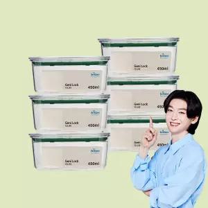 에코센스 지니락 올트라이탄 밀폐용기 직사각 450ml  6개