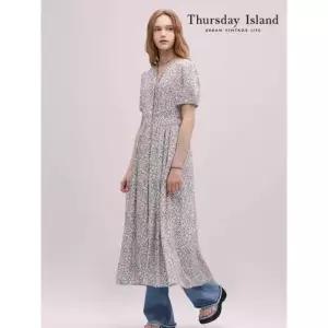 써스데이아일랜드Thursday Island 플라워 풀오픈 롱 원피스T244MOP247W 1096785