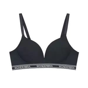 [WONDERBRA] 스포츠 아웃밴드 노와이어 브라 블랙 WBWBR4M25A