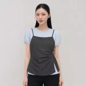 매장정품 JIGOTT 지고트 바스락 뷔스티에 셔링 레이어드 블라우스 GS7N0BL711 GS7N0BL711-NW 1904287