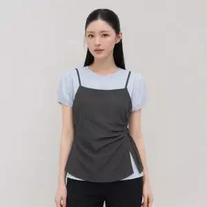 JJ지고트 바스락 뷔스티에 셔링 레이어드 블라우스 GS7N0BL711