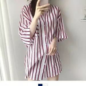 롱 데일리 세로줄 루즈핏 여름 셔츠