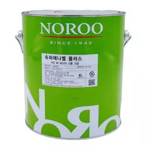 노루 슈퍼에나멜 플러스 온돌용 황색 유광 4L 철재용페인트 가구도장 철문페인트
