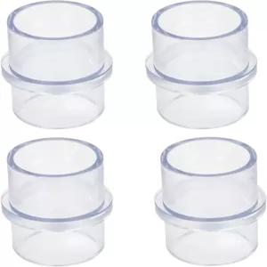4팩 범용 CPAP 호스 커넥터 어댑터 - 15mm ID x OD 커프 및 BiPAP 기계용 투명 튜빙 커플러