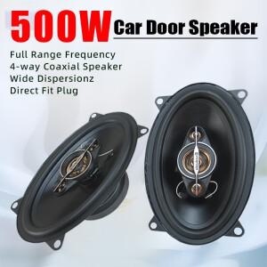 2개 4x6인치 500W (2x500W) 자동차 스피커 4웨이 동축 풀 프리퀀시 유니버설 오디오 카 스테레오 우퍼