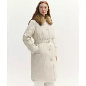 MARIE CLAIRE 라쿤 퍼 트렌치 롱 덕다운 패딩(MAFDDW07MLE) 131894