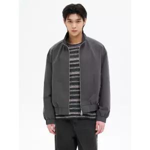 에잇세컨즈 집업 하이넥 블루종 애쉬