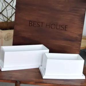 (다올)엣지플라스틱 옆이넓은 직사각 화분 30x10x11cm