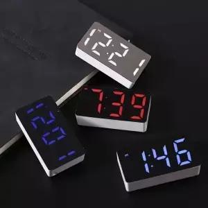 미니 LED 전자 시계 거울 침실 장식에 대 한 스마트 작은 알람 책상 디지털 테이블