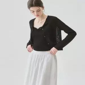 드로우핏 우먼 DRAWFITWOMEN 브리즈 니트 가디건 BLACK