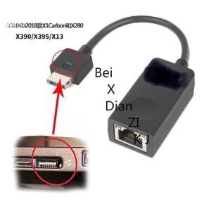 레노버 씽크패드 X1 E280 X390 L13 요가 T480 T490S T14 RJ45 이더넷 확장 어댑터 동글 케이블