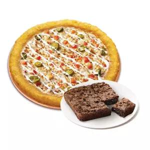 (파파존스) 치즈롤 스파이시 치킨 랜치(L)+더블 초코칩 브라우니