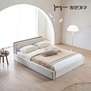 [장인가구]하랑 E0 패브릭 슬림헤드 저상형 패밀리침대 기본형 Q +본넬