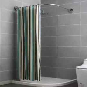 맥킨더 무타공 코너 샤워커튼봉 ㄱ자 커튼봉 110-140cm N340