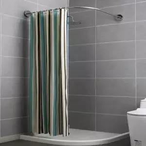 맥킨더 무타공 코너 샤워커튼봉 ㄱ자 커튼봉 110-140cm N340