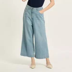 [BCBG] 밴딩 와이드 데님 팬츠 B5F7G380