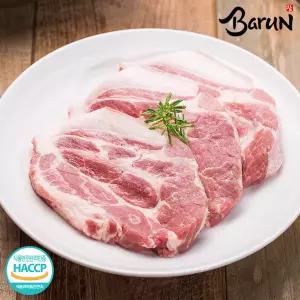 [씨유웰] 참바른한돈 프리미엄 국내산 냉장 목살 1kg(숯불용) / 바른재료 바른위생
