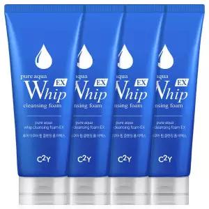 퓨어 아쿠아 휩 클렌징폼 EX 225ml 4개 대용량 폼클렌징