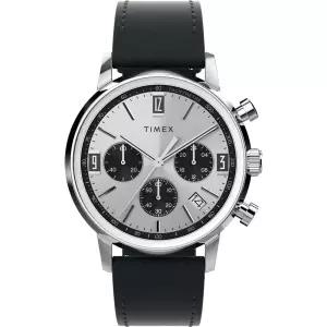 타이맥스 타이멕스 Timex 남성용 손목시계 타임스 말린 TW2W10300 크로노 레더 블랙 655892