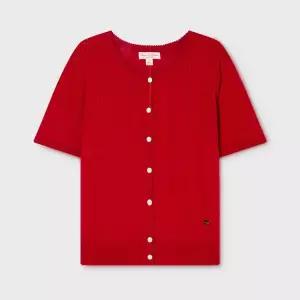 [롯데백화점]후아유 [여성] Punching Skashi Short Sleeve Cardigan WHCKG2522F