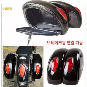 슈퍼커브 사이드백 바이크 오토바이 가죽가방 한쌍 undefined 리어 범용 브래킷